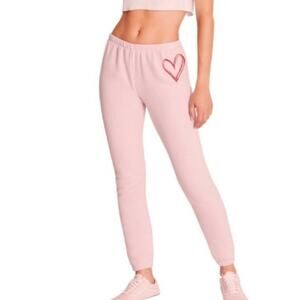 Wildfox Pink Heart Track Pants